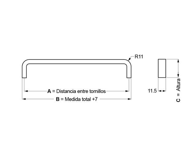 Tirador de aluminio 007