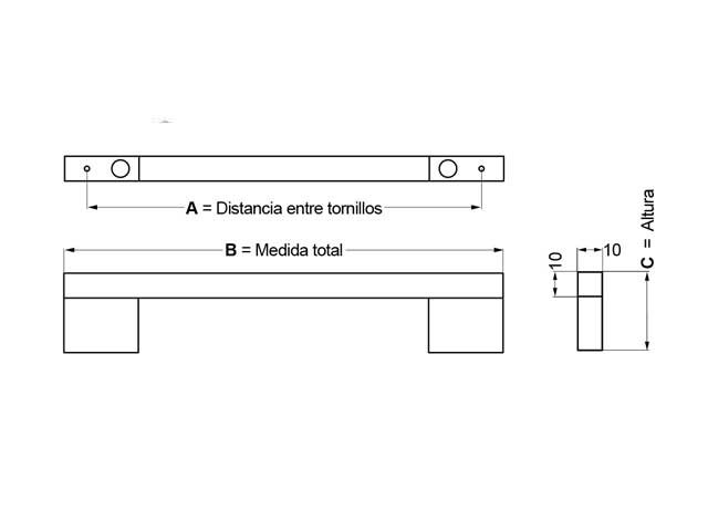Tirador de aluminio 009