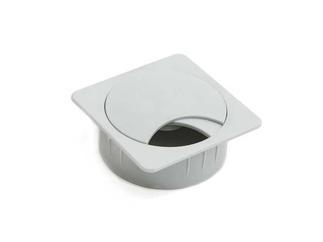 Pasacables cuadrado con tapa giratoria