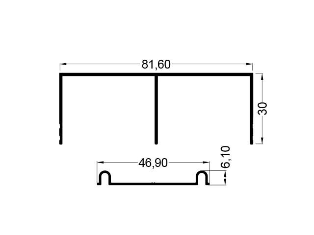 Kit perfil superior e inferior