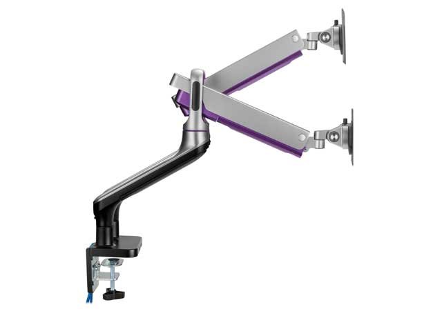 Brazo doble para monitor con USB