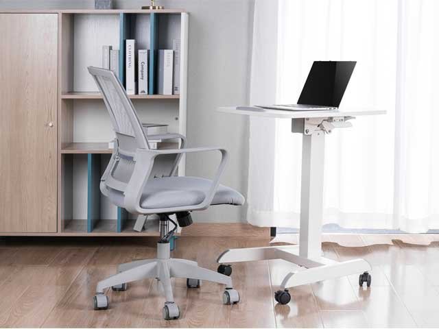 Mesa auxiliar neumática con inclinación