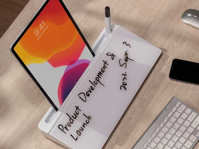 Organizador de escritorio con pizarra