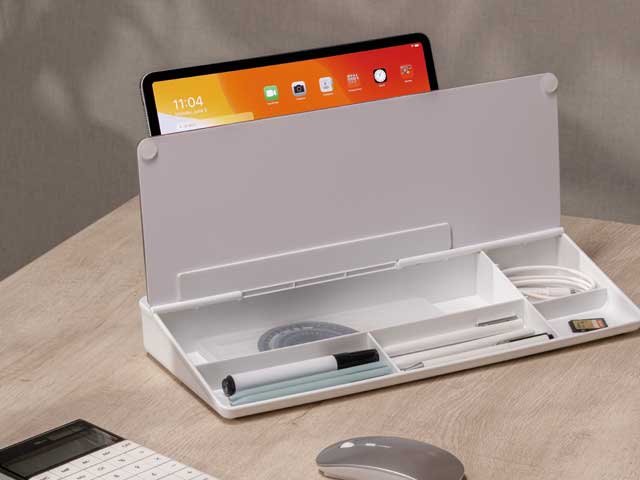 Organizador de escritorio con pizarra