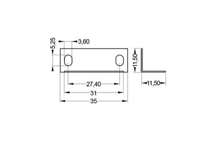 Cerradura de aplicar ancha. Ø22 mm