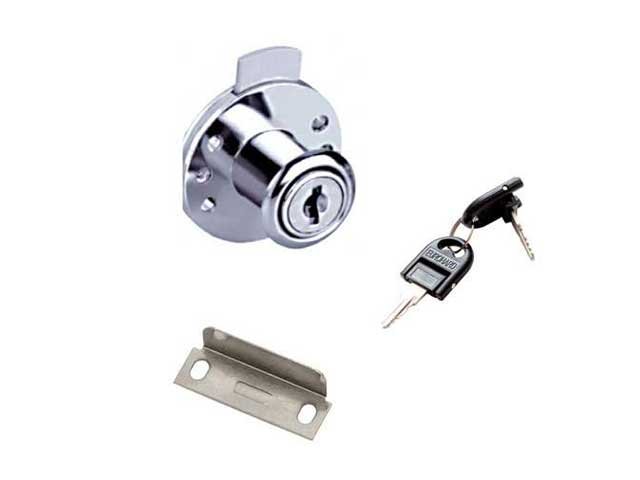 Cerradura de aplicar angosta. Ø16,5 mm