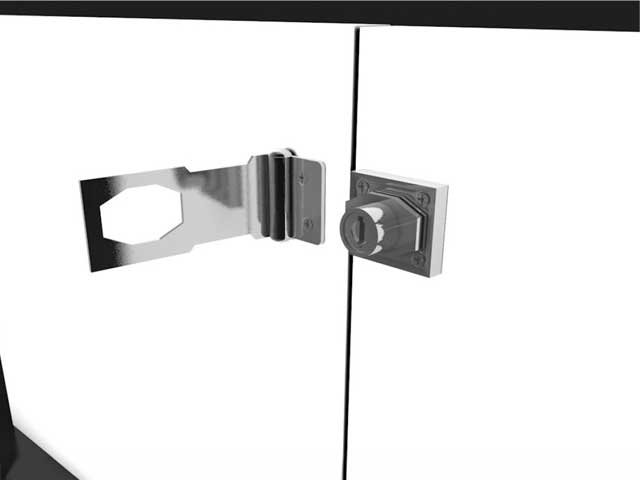 Cierre metálico con cerradura incorporada