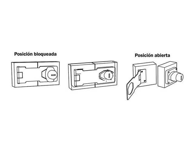 Cierre metálico con cerradura incorporada
