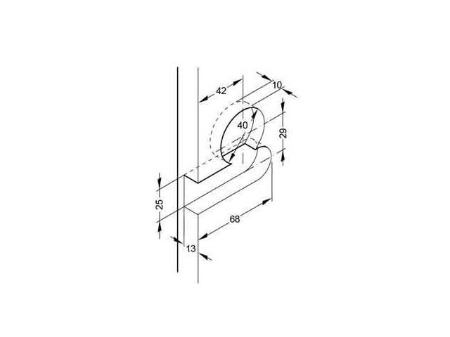 Cerradura con pestillo giratorio