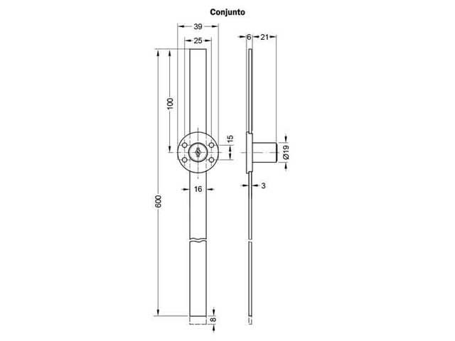 Cerradura central de cierre lateral