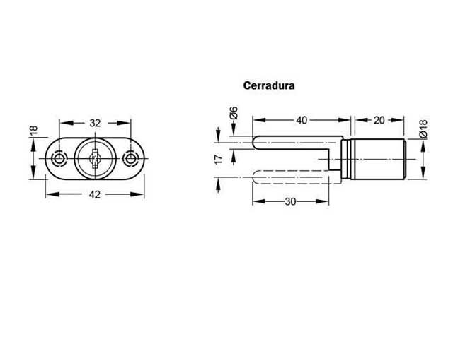 Cerradura central de cierre frontal