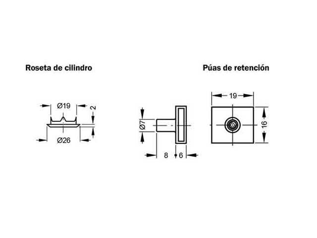 Cerradura central de cierre frontal