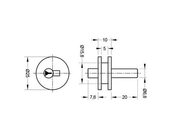 Cerradura para puerta de cristal corrediza